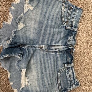 Distressed Denim Shorts